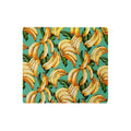 Banana Pattern Desk Mats - The thick black comic-book outlines surrounding #FFD34E yellow banana clusters against the high-contrast #41A693 seafoam field.