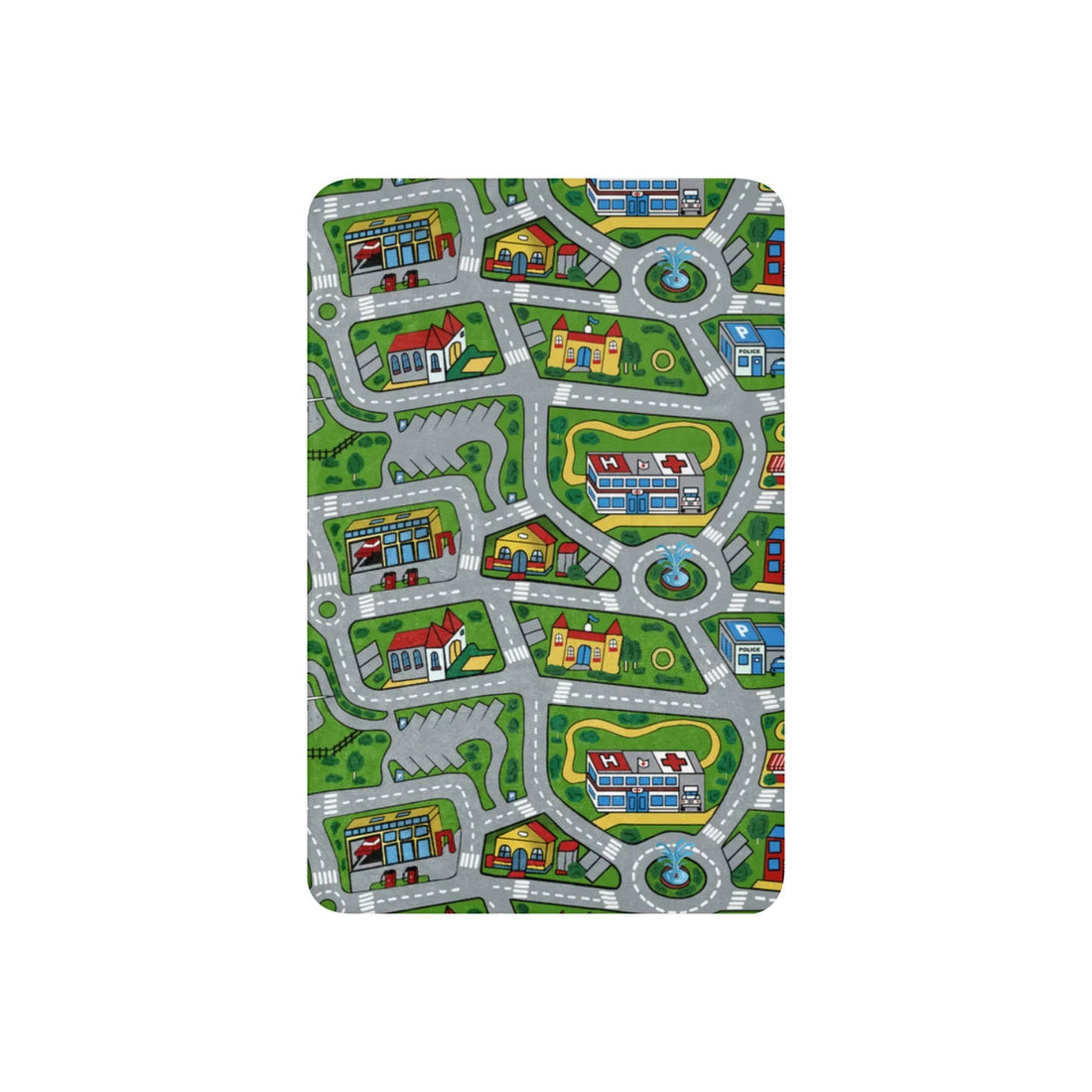This nostalgic throw blanket features a bird's-eye view of a miniature city map, channeling classic childhood playmat vibes. Contact us with accessibility feedback, we'd love to help!