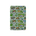 Car Carpet City Sherpa Blankets - The sprawling network of asphalt grey (#989EA4) winding through parkland green (#5D8842), specifically the recognizable aerial view of the roundabout and dashed white (#FFFFFF) lane markers.