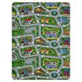 This nostalgic throw blanket features a bird's-eye view of a miniature city map, channeling classic childhood playmat vibes. Contact us with accessibility feedback, we'd love to help!