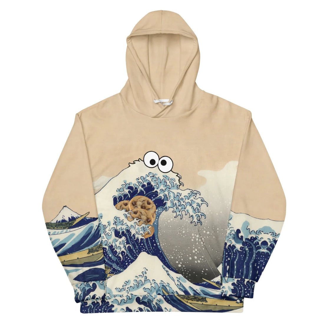 Set against a sandstone beige sky, this design fuses 19th-century Japanese woodblock art with a ravenous pop culture twist. Contact us with accessibility feedback, we'd love to help!