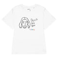 Set against crisp optic white, a deliberately naive sketch depicts a bearded man with wide, staring eyes rendered in rough carbon black. Contact us with accessibility feedback, we'd love to help!