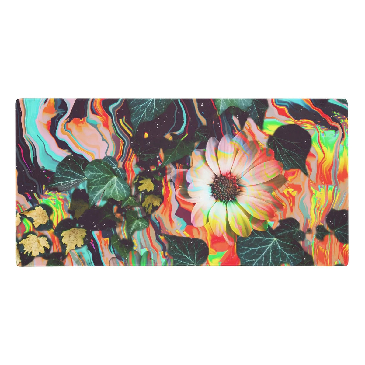 A hyper-saturated "glitch" aesthetic fuses botanical realism with digital entropy, where organic forms melt into liquid data streams. Contact us with accessibility feedback, we'd love to help!