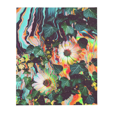 A surreal, vaporwave-inspired fusion of botanical realism and digital distortion anchors this glitch art composition. Contact us with accessibility feedback, we'd love to help!