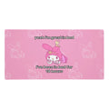 A soft bubblegum pink base anchors this ironic aesthetic, centering on a kawaii rabbit-like mascot in a deep magenta hood lying prone (tiny yellow bird included). Contact us with accessibility feedback, we'd love to help!