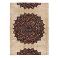 Mandala Plush Blanket in Earthen Terracotta Parchment. REACH Compliant, Zero-Wastewater Printing, Made-to-Order (Zero Overproduction).