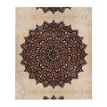 A massive, intricate mandala medallion anchors the design, blooming with stylized tulip petals and teardrop flourishes in perfect radial symmetry. Contact us with accessibility feedback, we'd love to help!