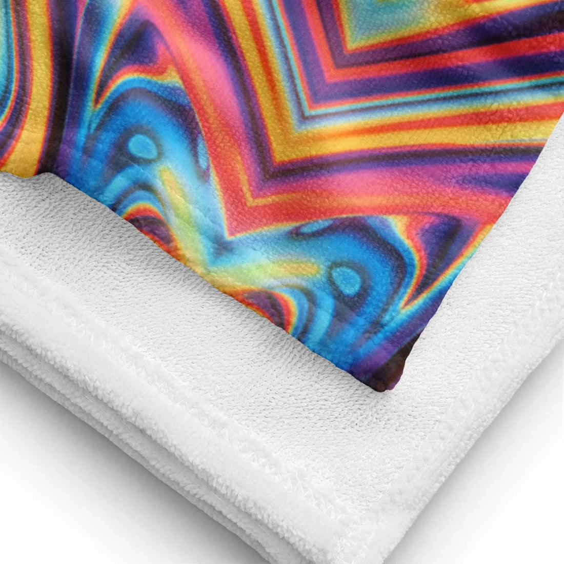 This hyper-vibrant design simulates the warping properties of liquid chrome or an iridescent oil slick, creating an optical illusion of viscous movement. Contact us with accessibility feedback, we'd love to help!