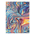 Metallic Flow Plush Blanket in Iridescent Liquid Chrome. REACH Compliant, Zero-Wastewater Printing, Made-to-Order (Zero Overproduction).