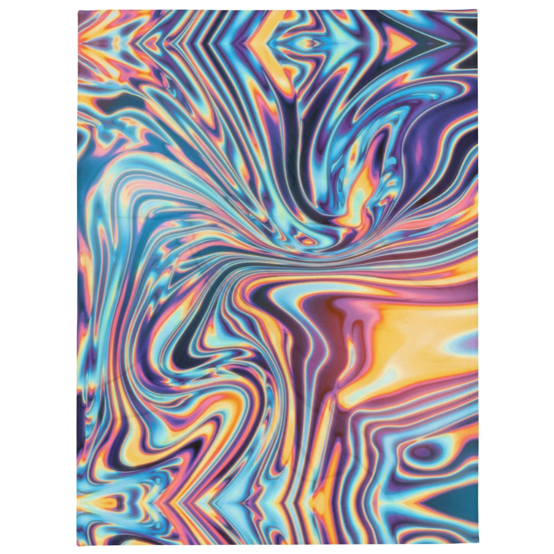 Mimicking the fluid dynamics of molten liquid metal (or a holographic oil slick), this abstract design radiates a hyper-glossy, reflective sheen. Contact us with accessibility feedback, we'd love to help!