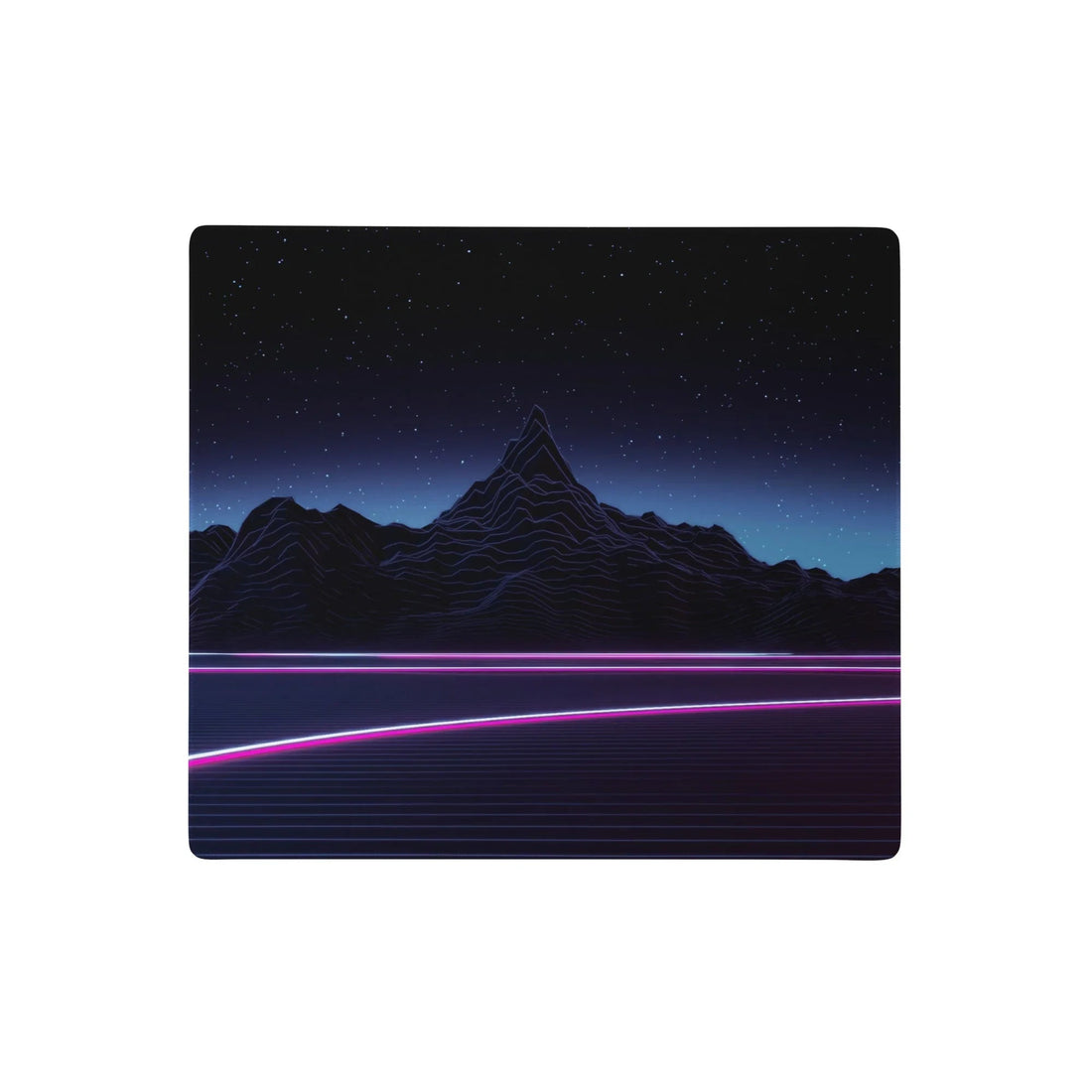 This retro-futuristic landscape embodies the high-contrast aesthetic of 1980s synthwave culture (a total digital outrun vibe). Contact us with accessibility feedback, we'd love to help!