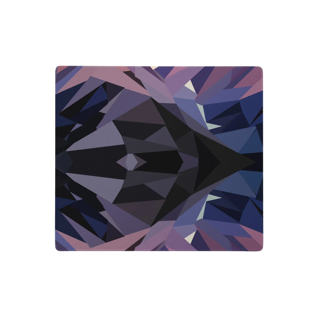This sophisticated low-poly landscape constructs a sprawling mountain range from sharp, angular geometric facets that simulate three-dimensional depth. Contact us with accessibility feedback, we'd love to help!