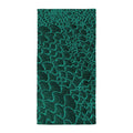 Scribblewave Beach Towel in Electric Cyan Abyss. REACH Compliant, Zero-Wastewater Printing, Made-to-Order (Zero Overproduction).