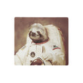 The Astrosloth Desk Mats - The specific juxtaposition of the classical oil-rendered three-toed sloth face against the 