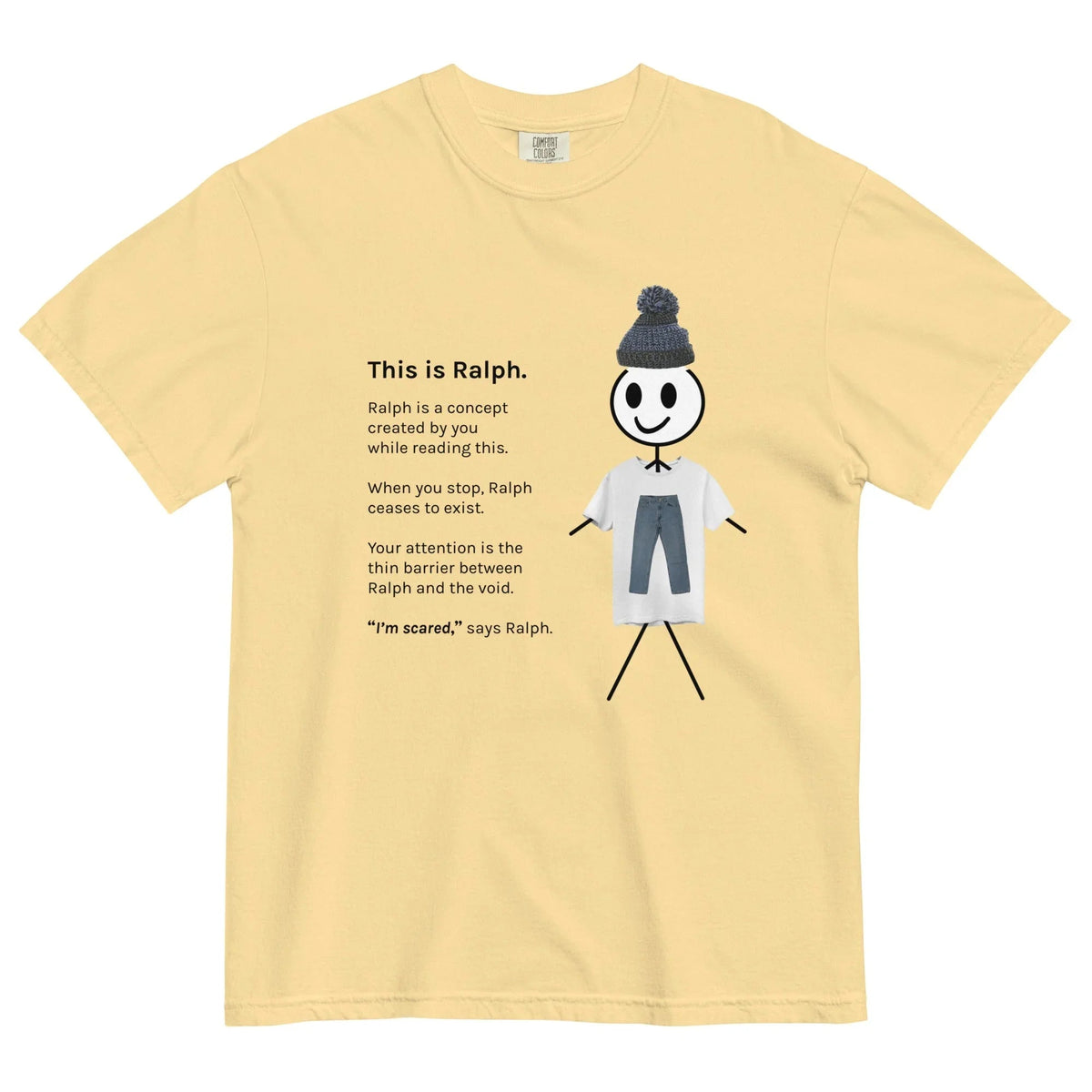This is Ralph T-Shirt in Stark Existential Canvas. OEKO-TEX® 100, WRAP Certified, US Cotton Trust Protocol.