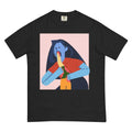 Woman Devouring Her Son T-Shirt in Pastel Pop Surrealism. OEKO-TEX® 100, WRAP Certified, US Cotton Trust Protocol.