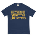 Writtin Directino T-Shirt in Vintage Cocoa & Maize. OEKO-TEX® 100, WRAP Certified, US Cotton Trust Protocol.