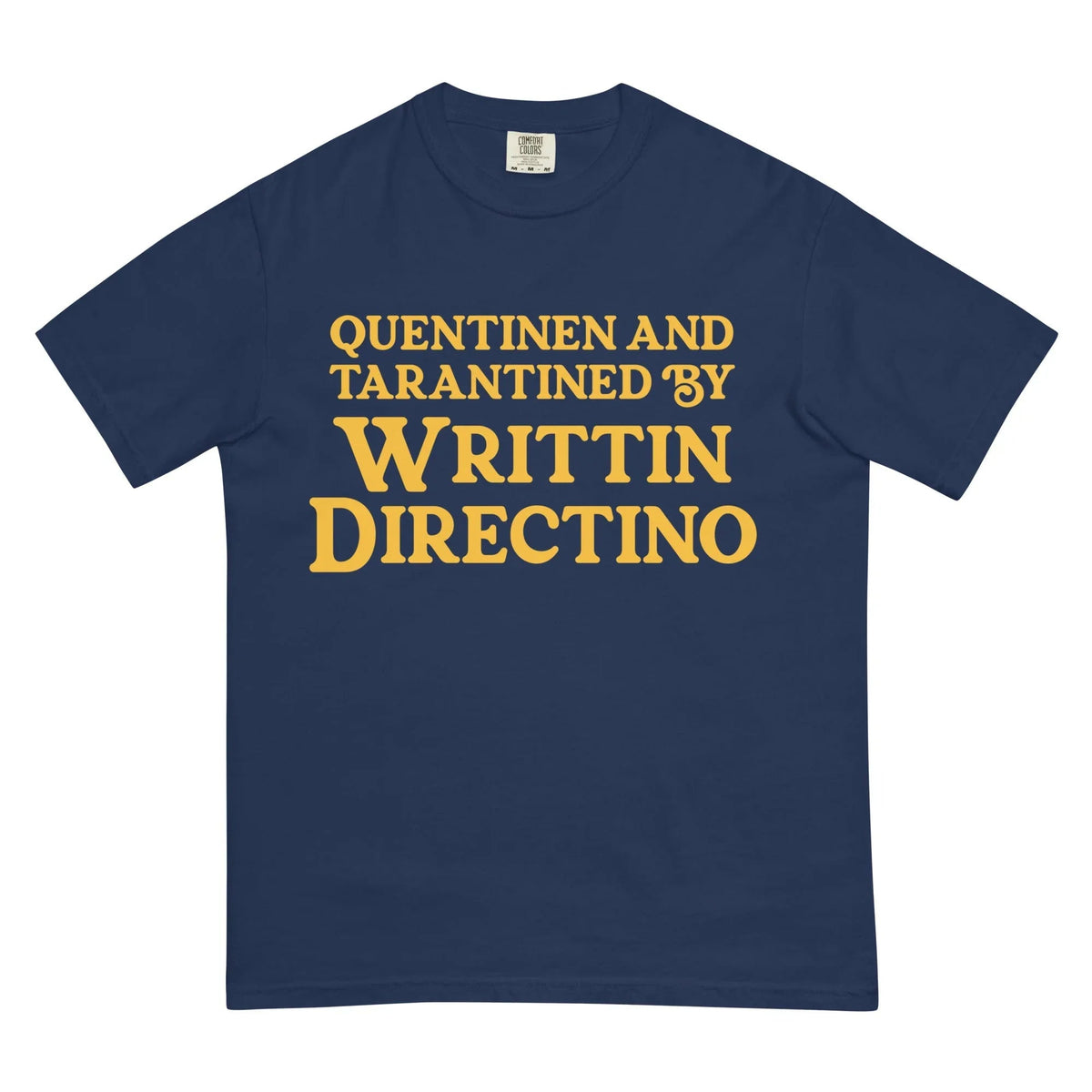 Writtin Directino T-Shirt in Vintage Cocoa & Maize. OEKO-TEX® 100, WRAP Certified, US Cotton Trust Protocol.